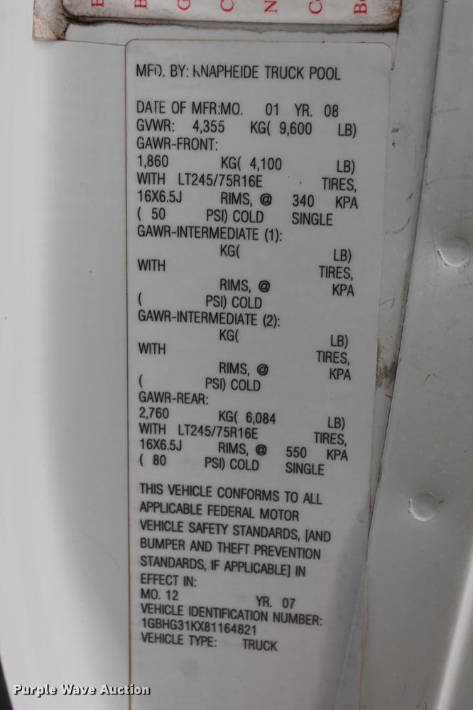 image for item DB5101 2008 Chevrolet Express G3500 cargo van