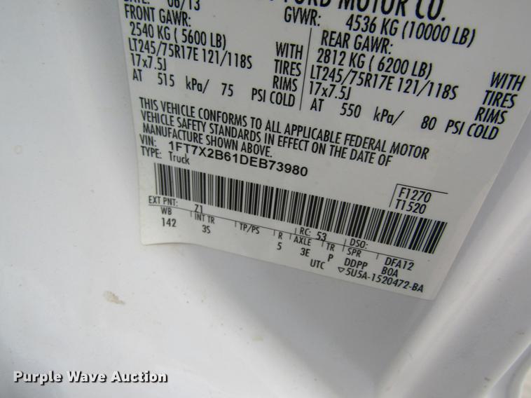 image for item DB9767 2013 Ford F250 Super Duty SuperCab pickup truck