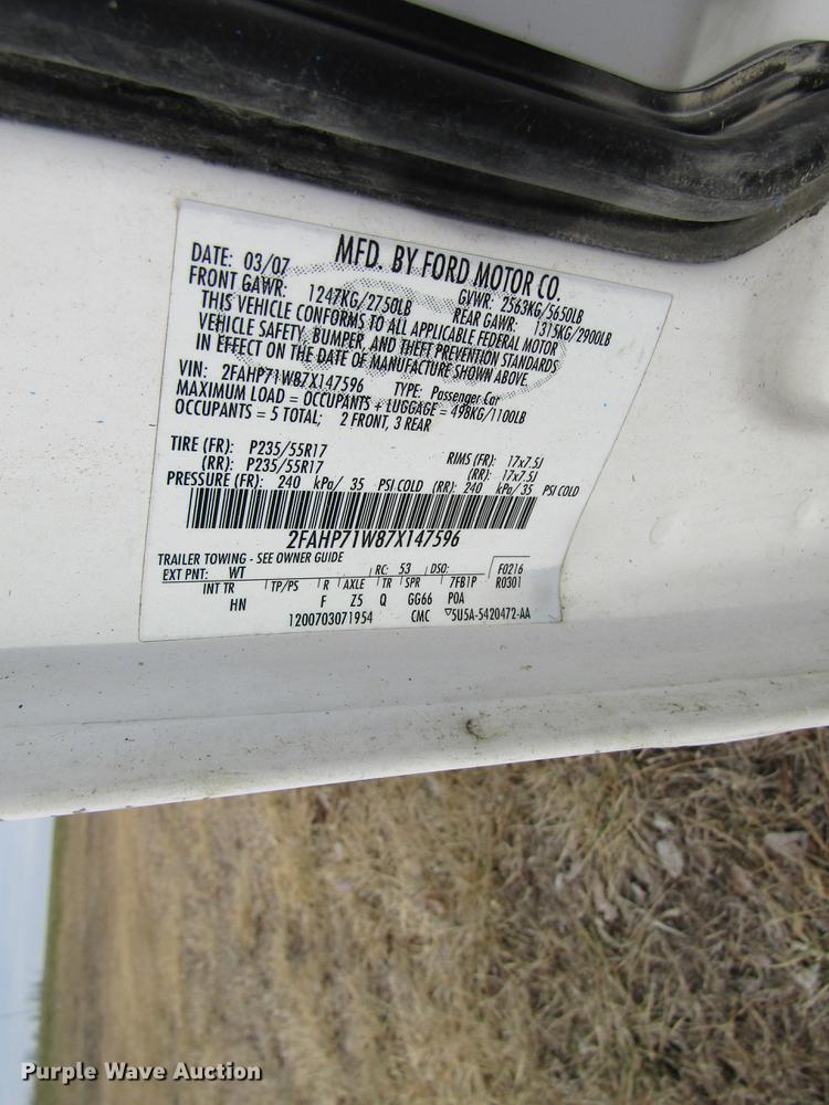 image for item DB9769 2007 Ford Crown Victoria Police Interceptor