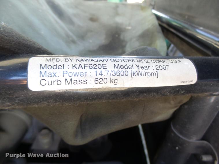 image for item DB9780 2007 Kawasaki Mule KAF600E utility vehicle