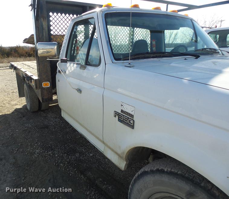 image for item DB9783 1996 Ford F350 flatbed pickup truck