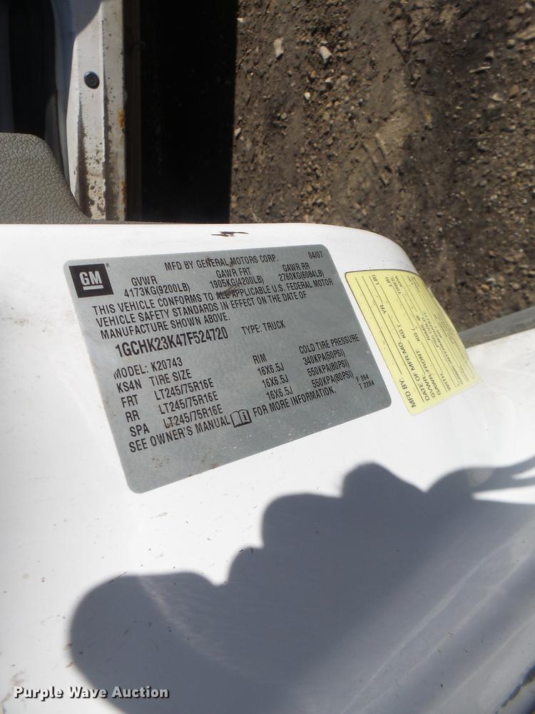 image for item DB9784 2007 Chevrolet Silverado 2500HD Crew Cab pickup truck