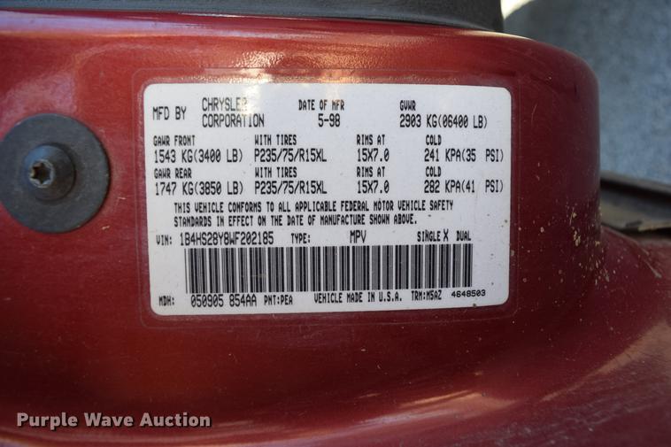 image for item DC3571 1998 Dodge Durango SUV