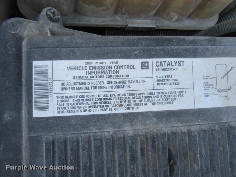 image for item DC3573 2004 Chevrolet Silverado 1500 Z71 Ext. Cab pickup truck