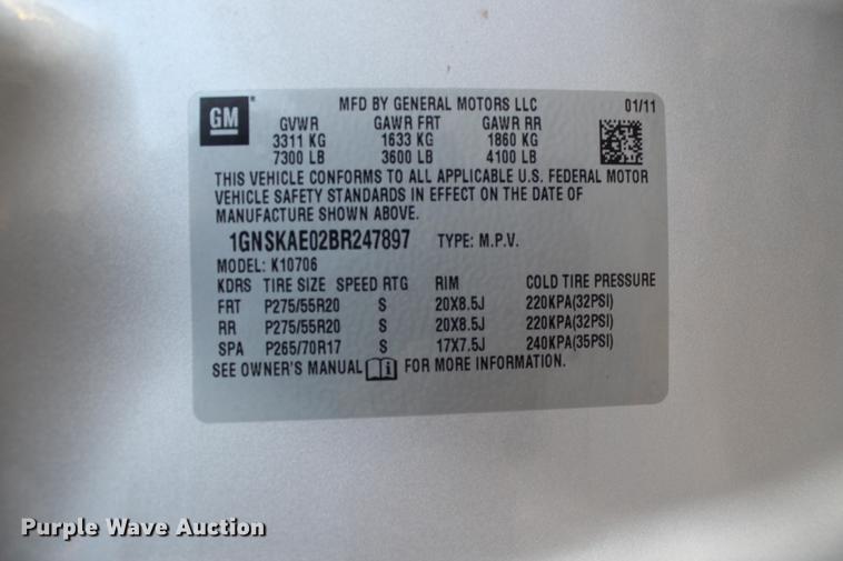 image for item DC7726 2011 Chevrolet Tahoe Texas Edition SUV