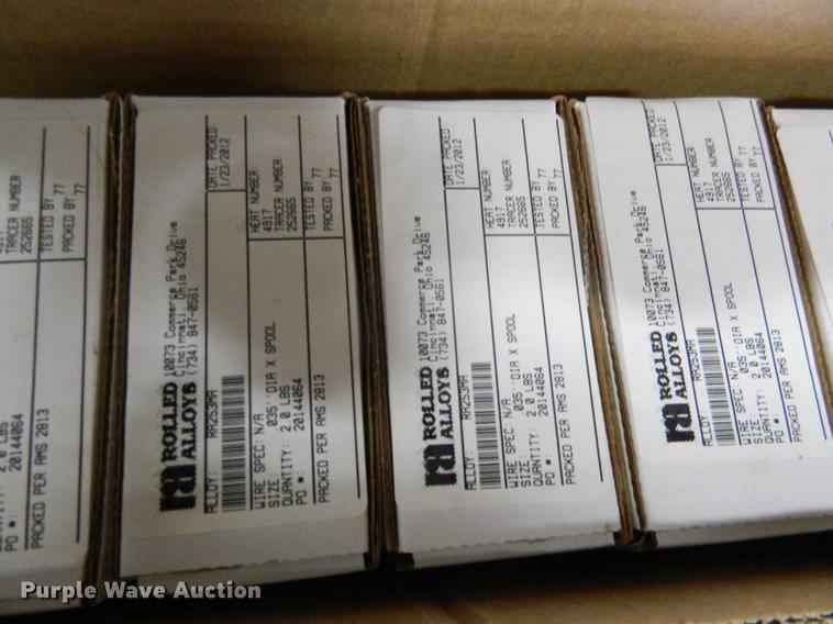 image for item DE9955 (36) spools of rolled alloys welding wire