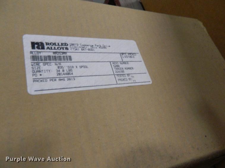 image for item DE9955 (36) spools of rolled alloys welding wire