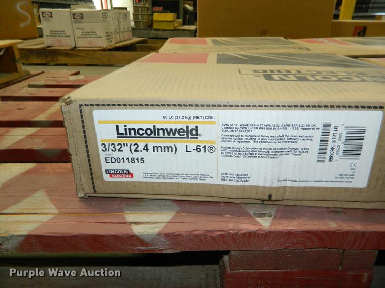 image for item DE9967 (5) spools of Lincoln welding wire