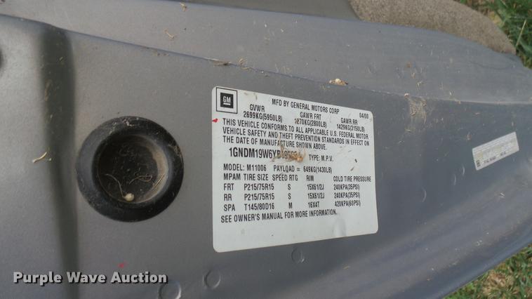 image for item DX9859 2000 Chevrolet Astro van