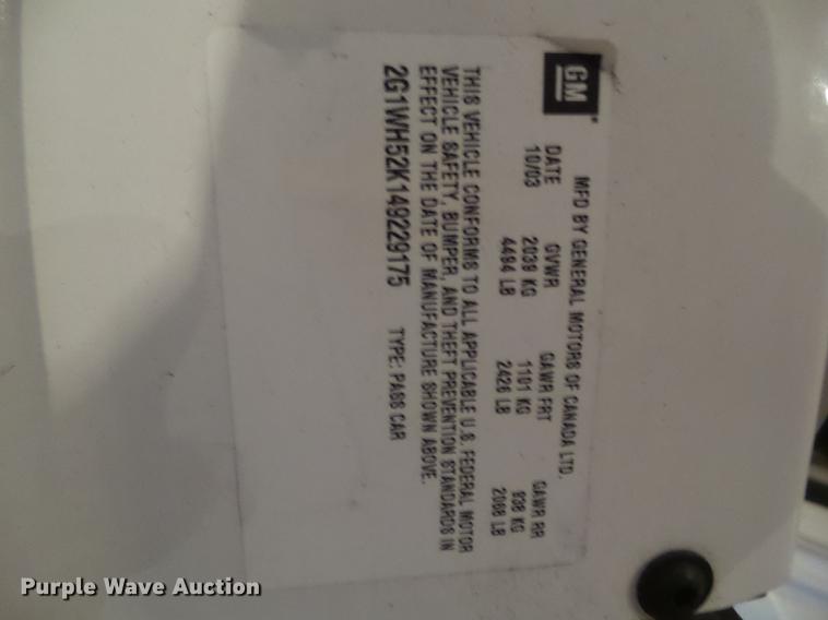 image for item DZ9185 2004 Chevrolet Impala