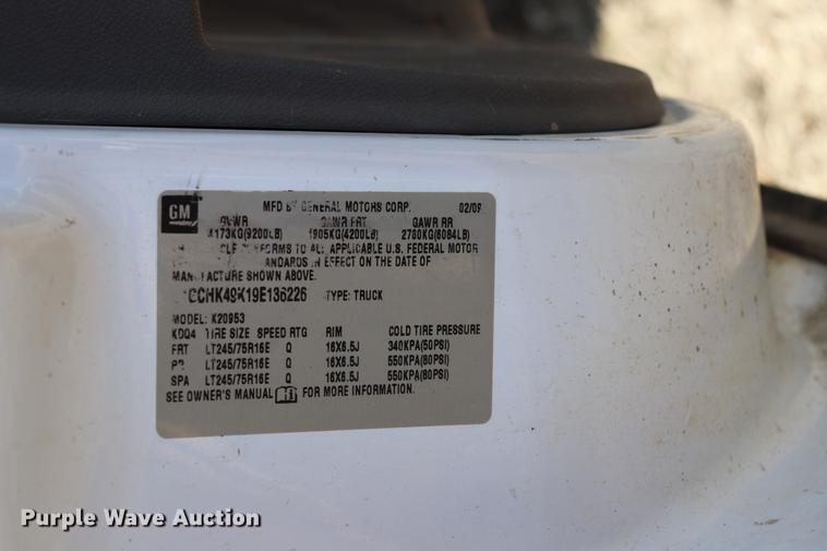 image for item EC9428 2009 Chevrolet Silverado 2500HD Ext. Cab pickup truck