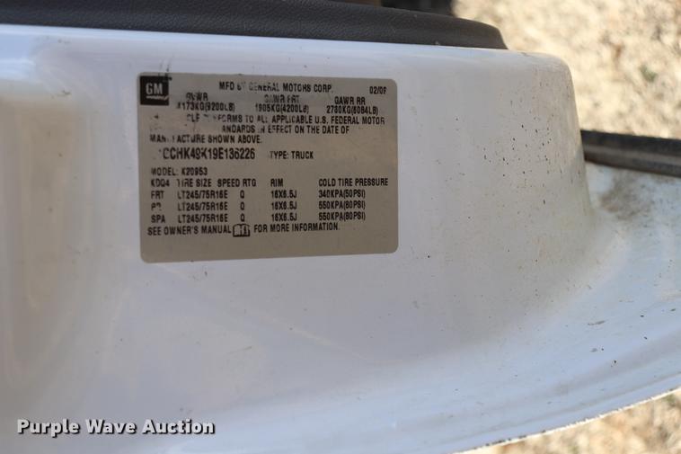 image for item EC9428 2009 Chevrolet Silverado 2500HD Ext. Cab pickup truck