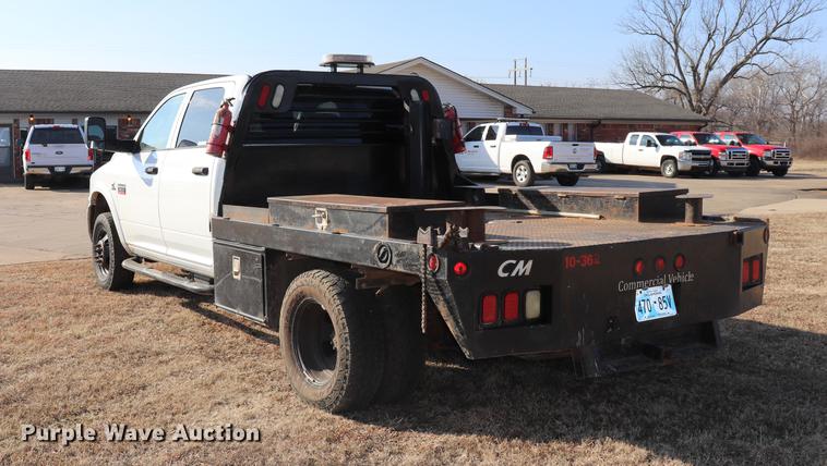 image for item EC9431 2012 Dodge Ram 3500 Crew Cab flatbed pickup truck