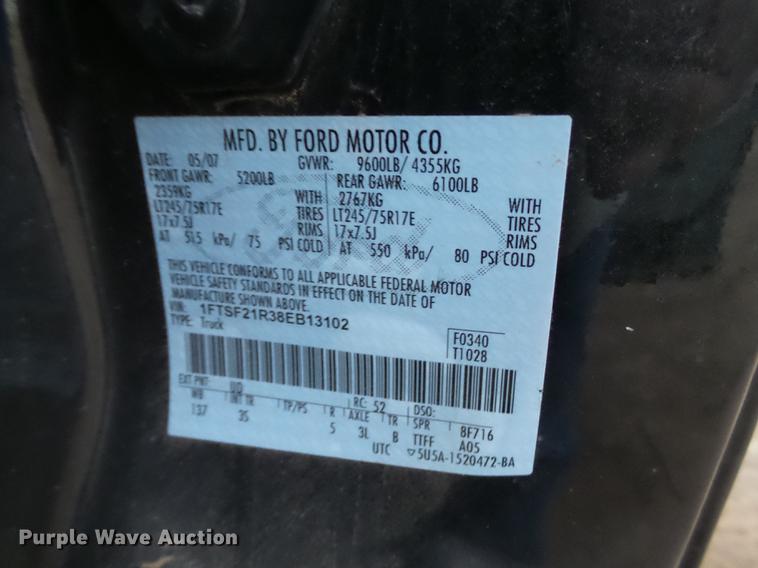 image for item EI9529 2008 Ford F250 Super Duty pickup truck