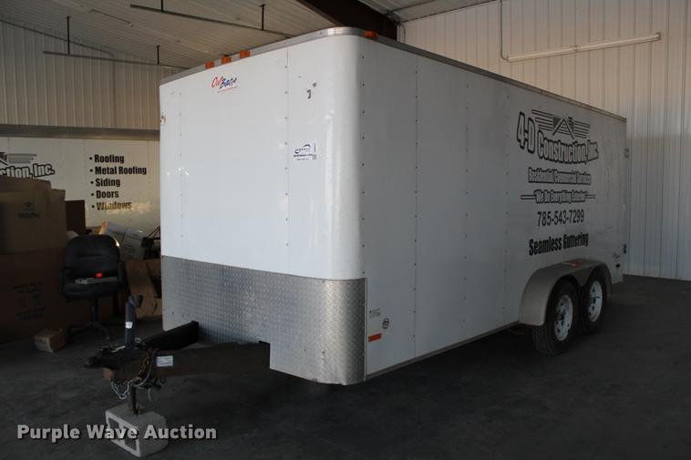 image for item DB6633 2009 Pace American DB716TA2 enclosed cargo trailer with gutter machine