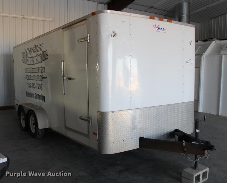 image for item DB6633 2009 Pace American DB716TA2 enclosed cargo trailer with gutter machine