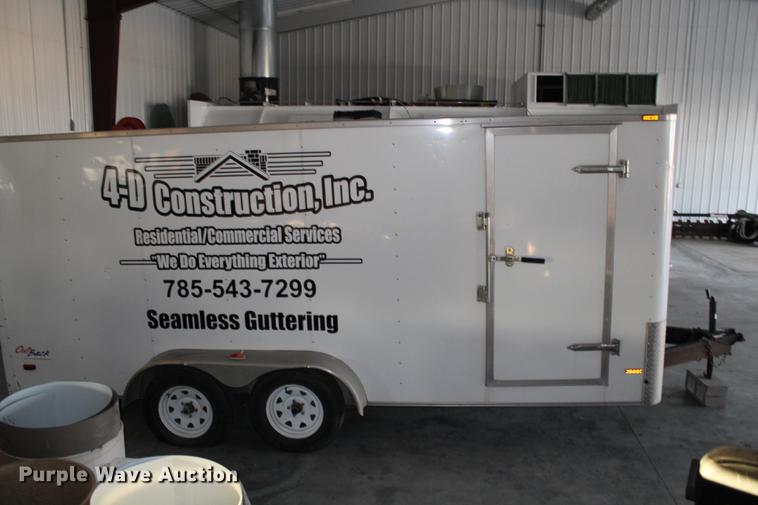 image for item DB6633 2009 Pace American DB716TA2 enclosed cargo trailer with gutter machine