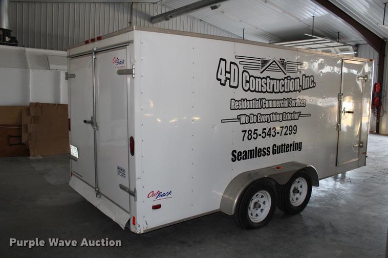 image for item DB6633 2009 Pace American DB716TA2 enclosed cargo trailer with gutter machine
