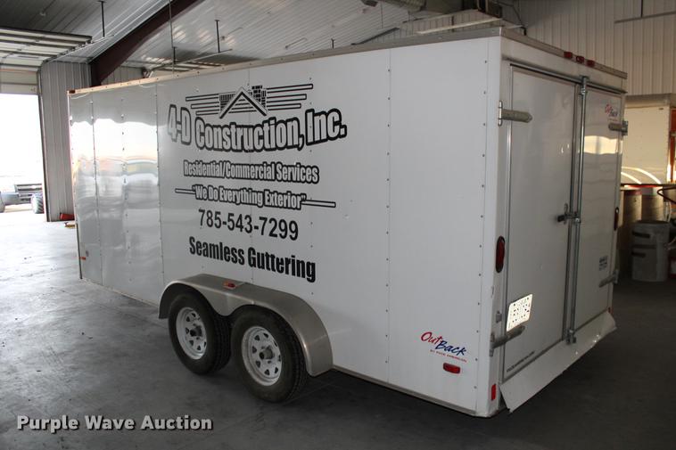 image for item DB6633 2009 Pace American DB716TA2 enclosed cargo trailer with gutter machine
