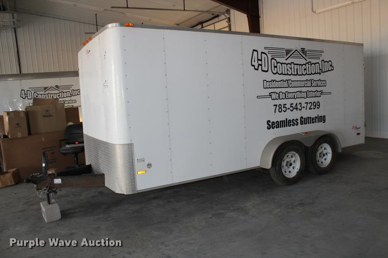 image for item DB6633 2009 Pace American DB716TA2 enclosed cargo trailer with gutter machine