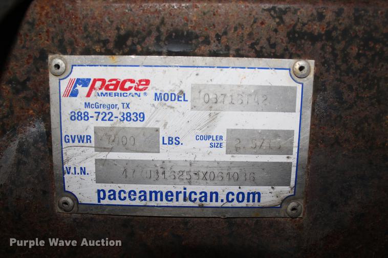 image for item DB6633 2009 Pace American DB716TA2 enclosed cargo trailer with gutter machine