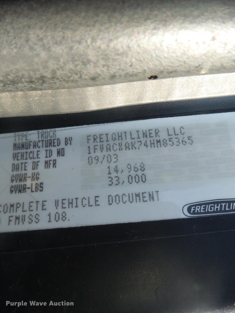 image for item DB9809 2004 Freightliner M2106 vacuum truck