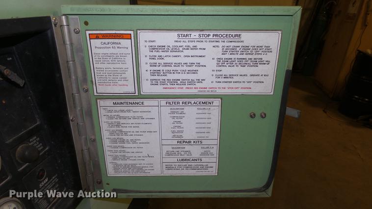 image for item DC0559 Sullair 185 air compressor