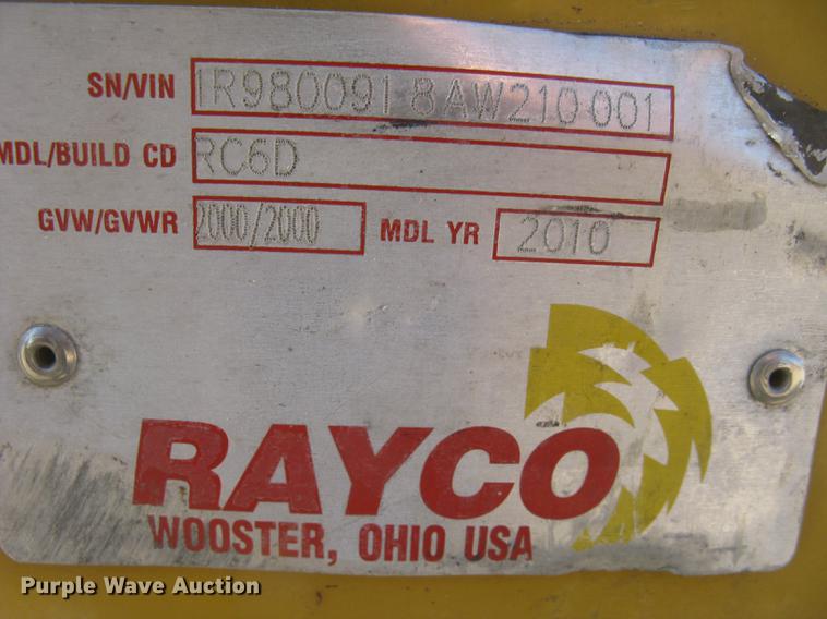 image for item DC2345 2010 Rayco RC6D chipper