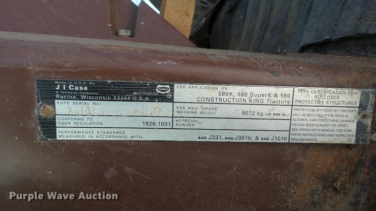 image for item DC5709 1993 Case 580 Super K backhoe