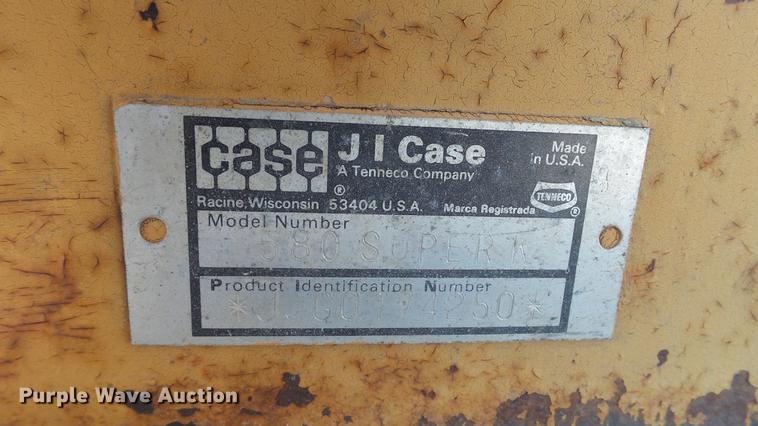 image for item DC5709 1993 Case 580 Super K backhoe