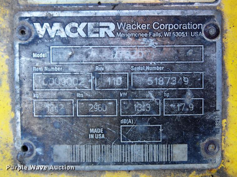 image for item DC7418 Wacker RT820 trench compactor