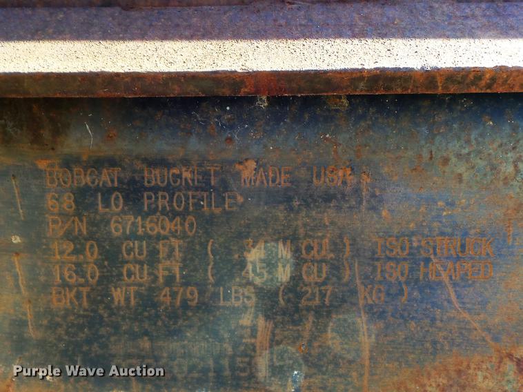 image for item DC7419 Bobcat 68 Lo Profile skid steer bucket