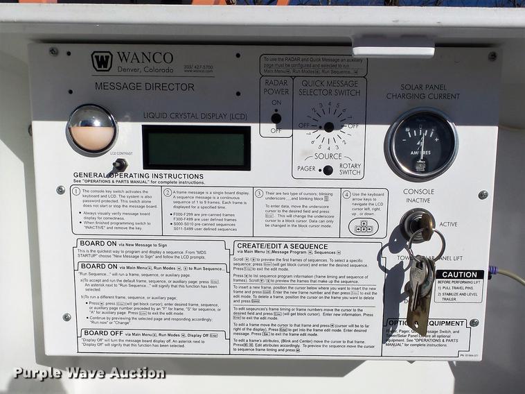 image for item DC7423 2002 Wanco WTLMB-S-LLA message board