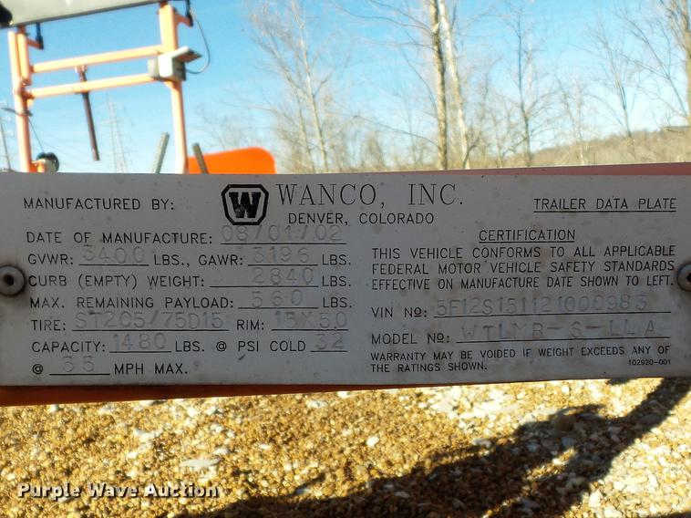 image for item DC7423 2002 Wanco WTLMB-S-LLA message board