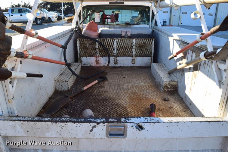 image for item DC7746 2004 Ford F350 Super Duty XLT Crew Cab utility bed pickup truck