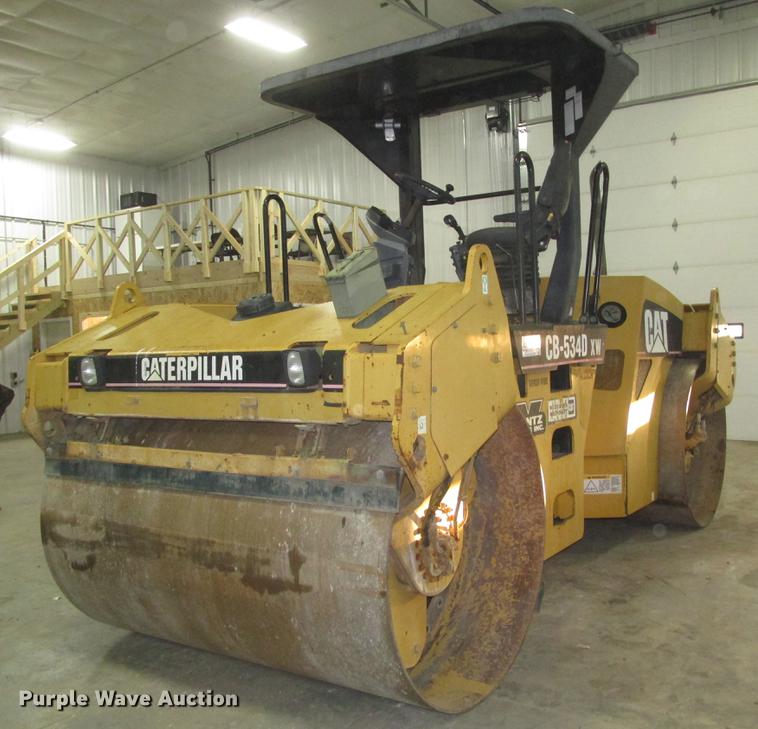 image for item DD2918 2003 Caterpillar CB534D XW double drum vibratory roller