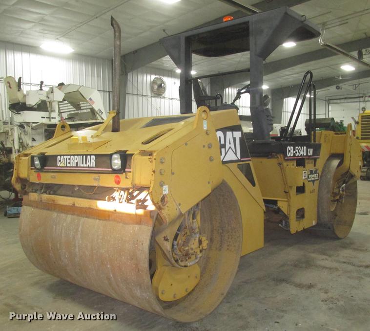image for item DD2918 2003 Caterpillar CB534D XW double drum vibratory roller