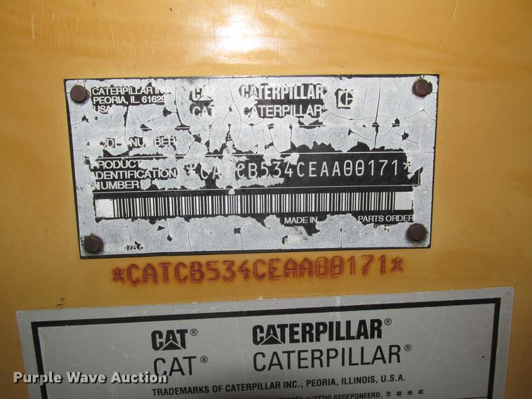 image for item DD2918 2003 Caterpillar CB534D XW double drum vibratory roller