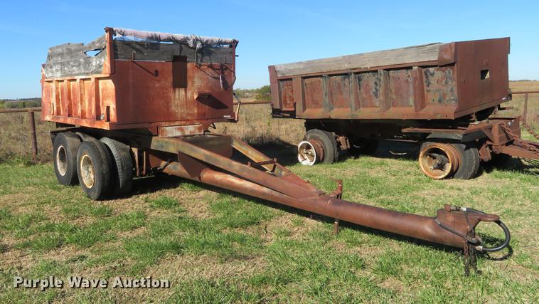 image for item DF9813 1977 Shop built end dump pup trailer