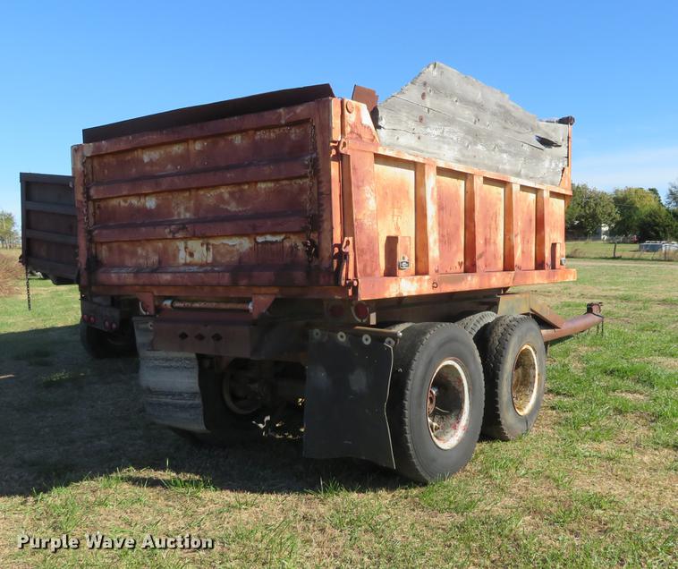image for item DF9813 1977 Shop built end dump pup trailer