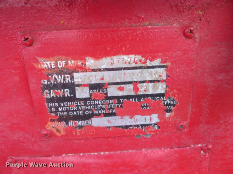image for item DF9814 1977 equipment trailer