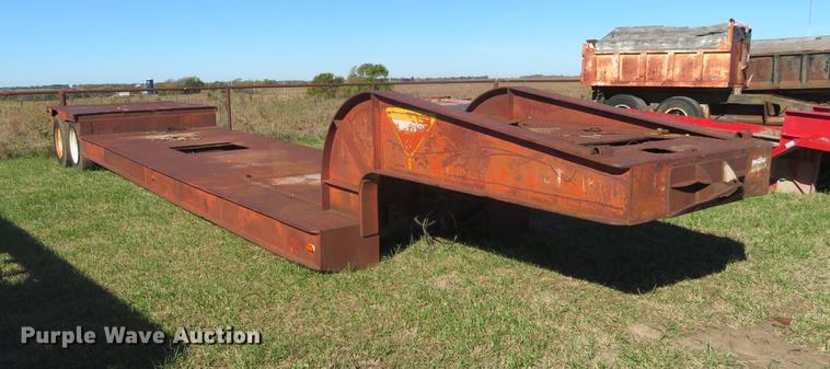 image for item DF9815 1971 Shop built lowboy equipment trailer