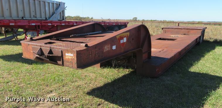 image for item DF9815 1971 Shop built lowboy equipment trailer
