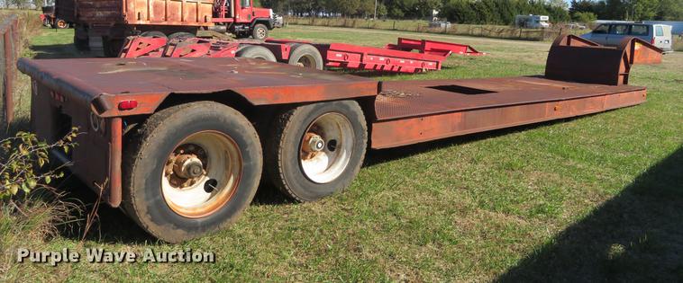 image for item DF9815 1971 Shop built lowboy equipment trailer