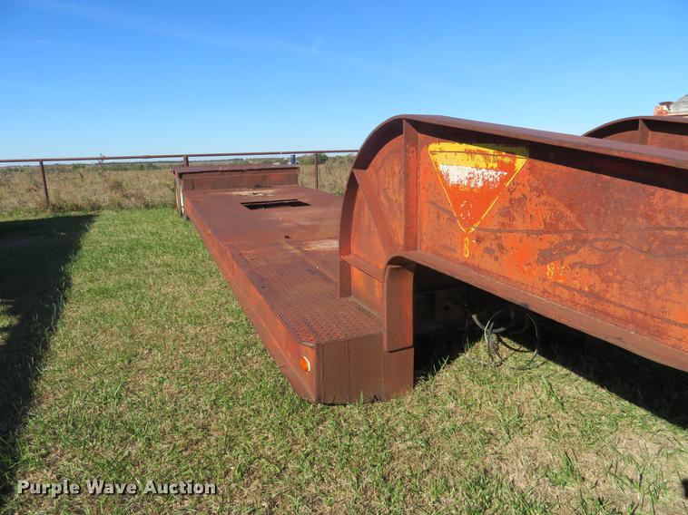 image for item DF9815 1971 Shop built lowboy equipment trailer