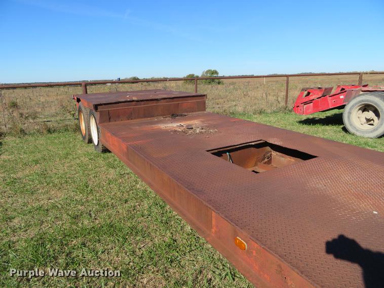 image for item DF9815 1971 Shop built lowboy equipment trailer