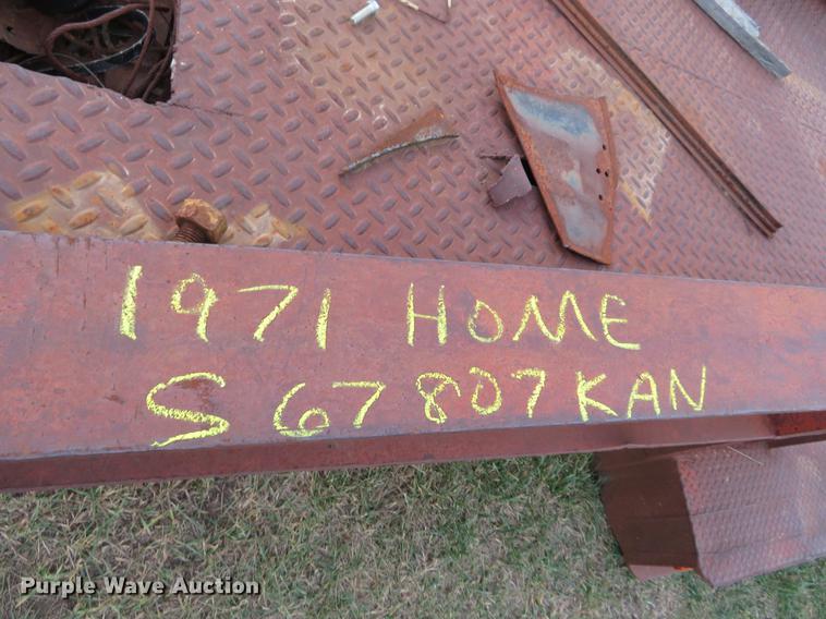 image for item DF9815 1971 Shop built lowboy equipment trailer