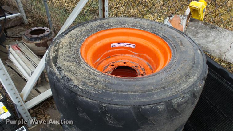 image for item DP9593 (4) Bobcat 12-16.5 foam filled tires and wheels