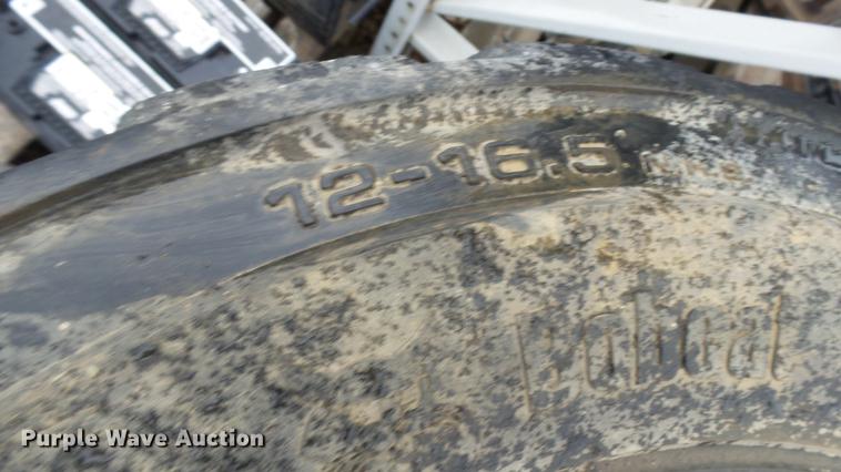 image for item DP9593 (4) Bobcat 12-16.5 foam filled tires and wheels