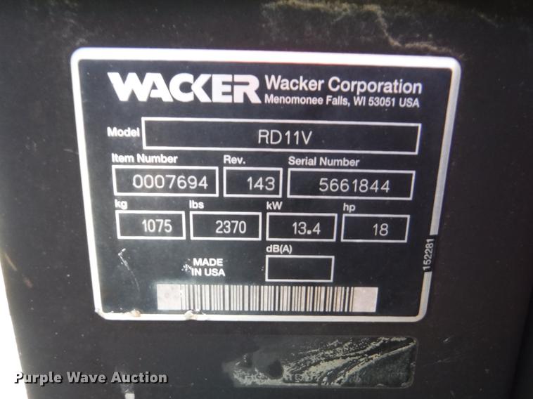 image for item EP9158 Wacker RD11V double drum roller